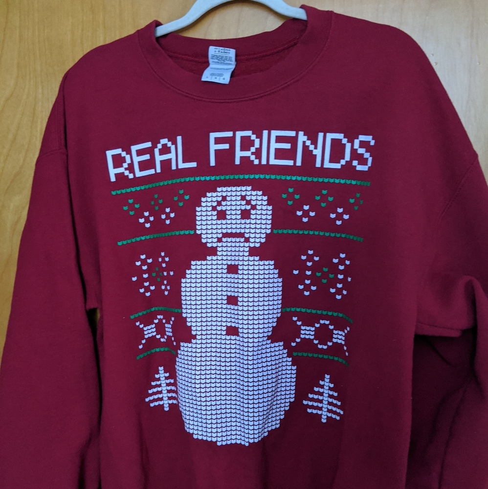Real Friends (band) crew neck sweater christmas